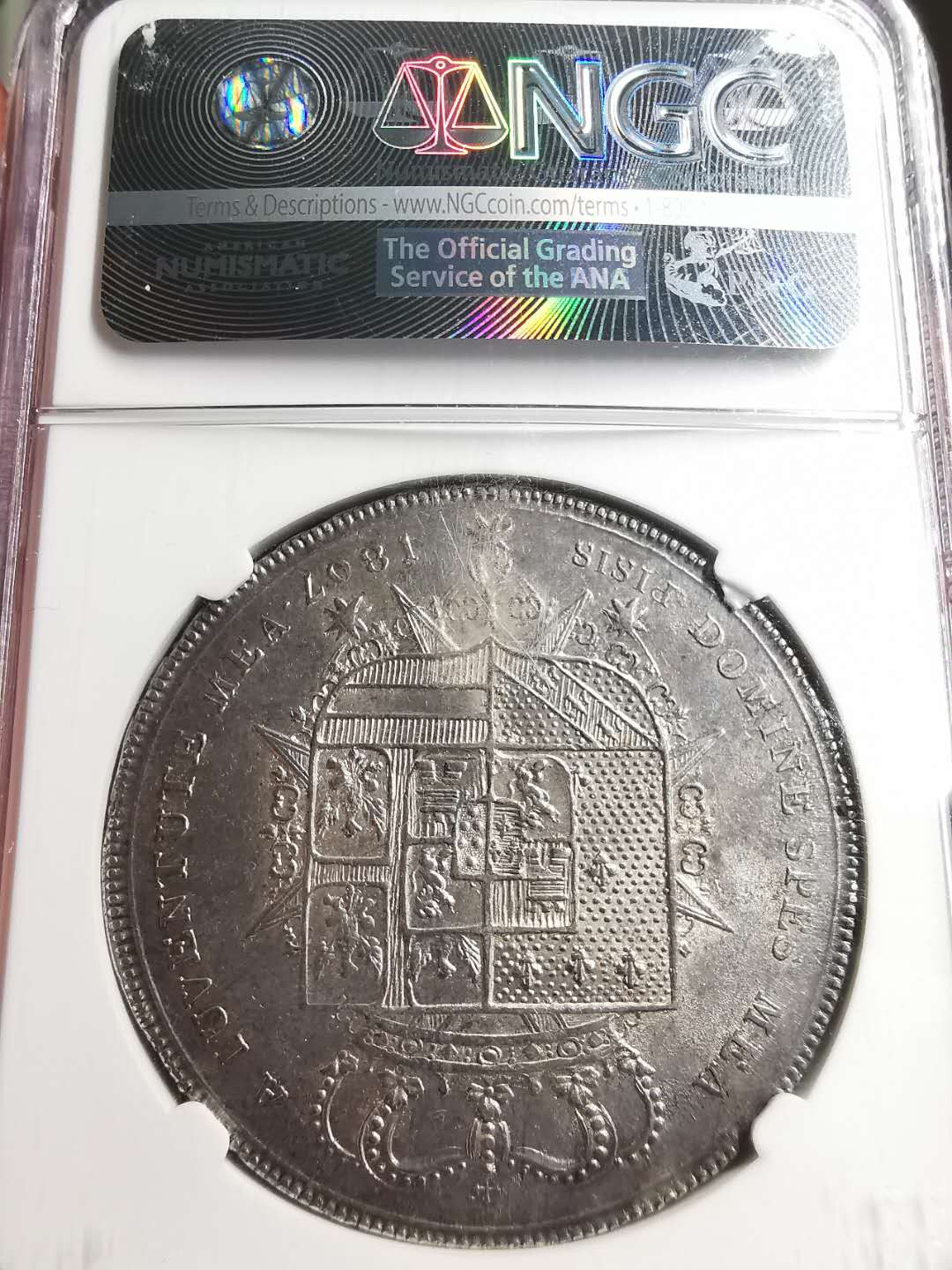 凡希社世界钱币微拍第一百五十六期 荐！1807托斯卡纳10PAO大银母与子NGC-AU58