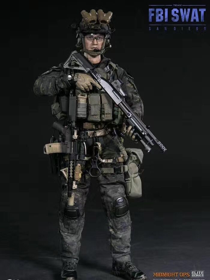 零元拍：DAMTOYS 1/6 美国圣迭戈FBI联邦调查局SWAT探员 午夜行动