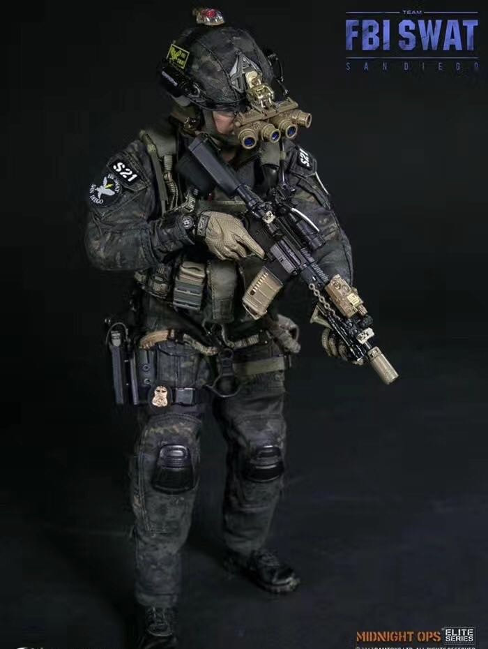 零元拍：DAMTOYS 1/6 美国圣迭戈FBI联邦调查局SWAT探员 午夜行动