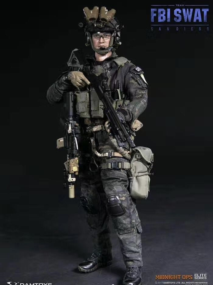 零元拍：DAMTOYS 1/6 美国圣迭戈FBI联邦调查局SWAT探员 午夜行动