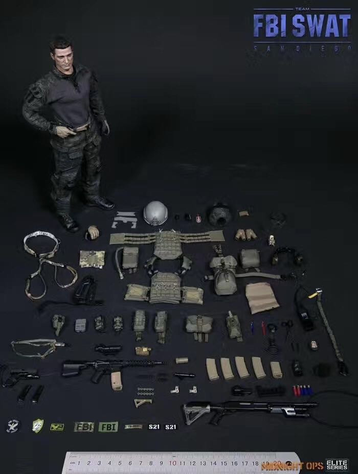 零元拍：DAMTOYS 1/6 美国圣迭戈FBI联邦调查局SWAT探员 午夜行动