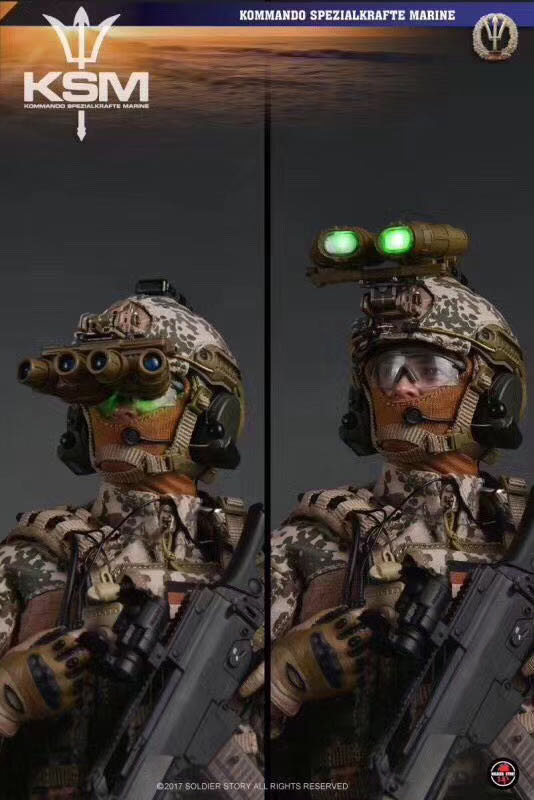 零元拍：Soldier Story SS104 四眼可亮 1/6 德国海军特种部队 KSM VBSS任务
