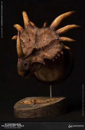 零元拍：DAMTOYS 博物馆系列 - 戟龙/Stracosaurus 头部雕像 收藏级雕像 - 零元拍：DAMTOYS 博物馆系列 - 戟龙/Stracosaurus 头部雕像 收藏级雕像