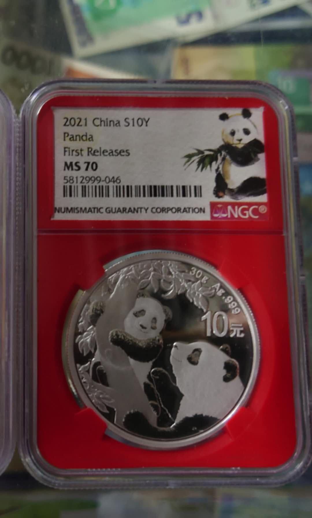 陆续更新【囧羊收藏】精选微拍第23期暨2021年第十四期 2021年熊猫30克银币 NGC70分首期发行版 全品无斑