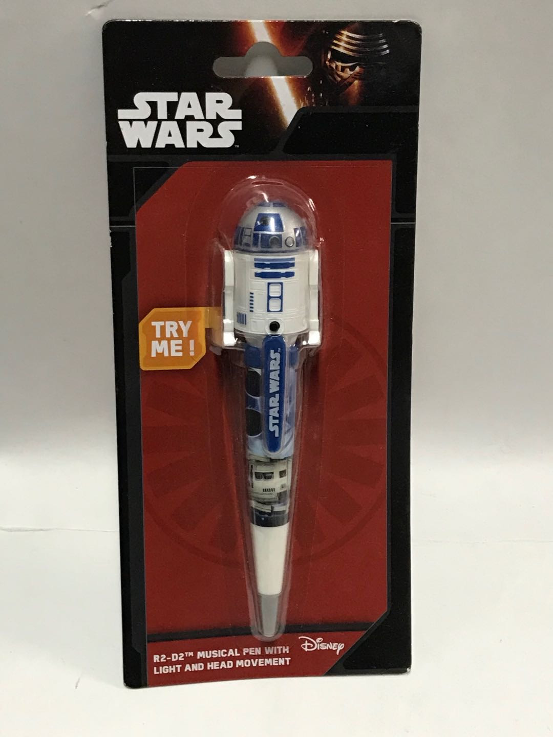 零元拍：迪斯尼正版星球大战R2D2可发声发光个性圆珠笔