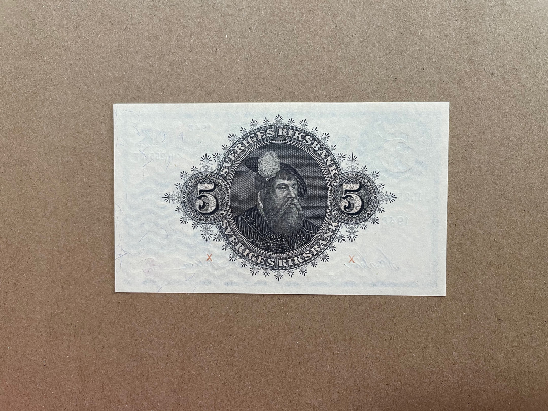 《张总收藏》24期—外币典藏 瑞典5克朗 UNC 1948年 