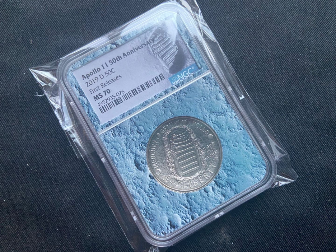 【币观天下】第146期钱币拍卖 【美国】登月50周年镍币【ngc70】