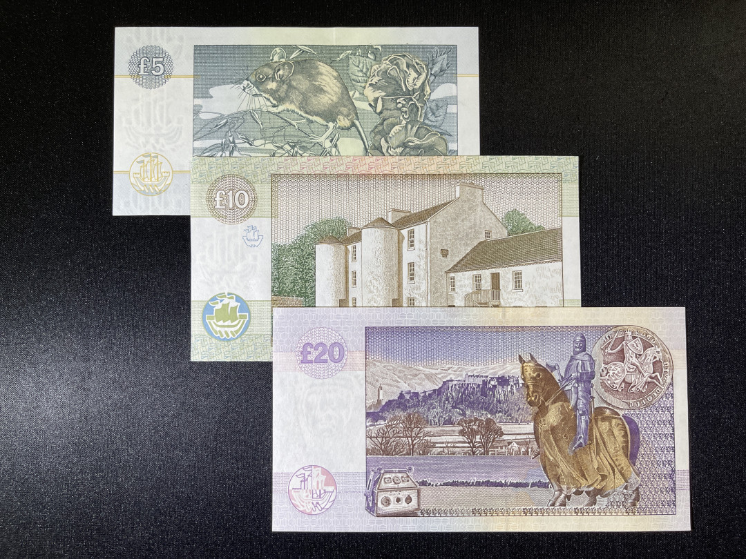 《张总收藏》24期—外币典藏 苏格兰5、10、20镑3张 全新UNC Clydesdale银行