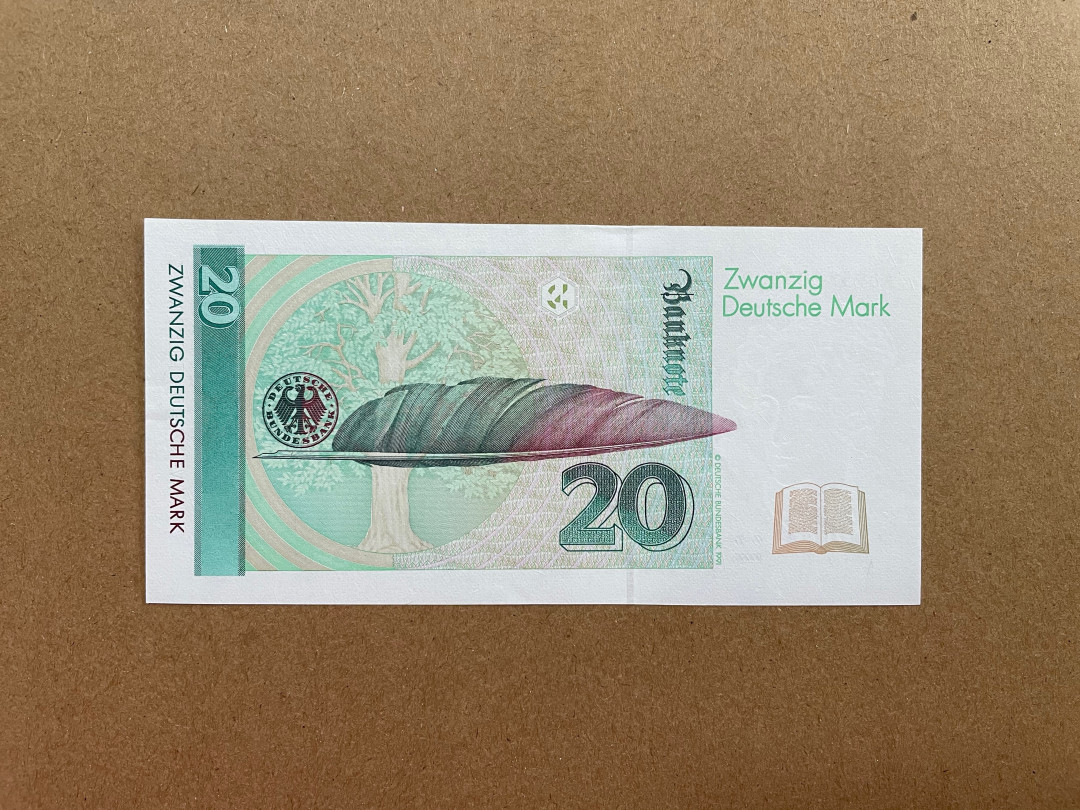《张总收藏》24期—外币典藏 德国20马克 UNC 末版 无47好号