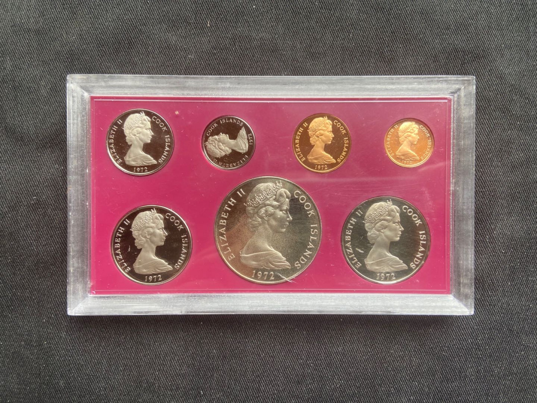 【币观天下】第146期钱币拍卖 【库克】1972年库克群岛精致币套