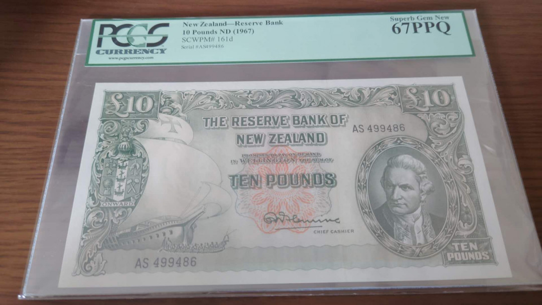 陆续更新【囧羊收藏】精选微拍第23期暨2021年第十四期 1967年新西兰储备银行10元 PCGS67PPQ