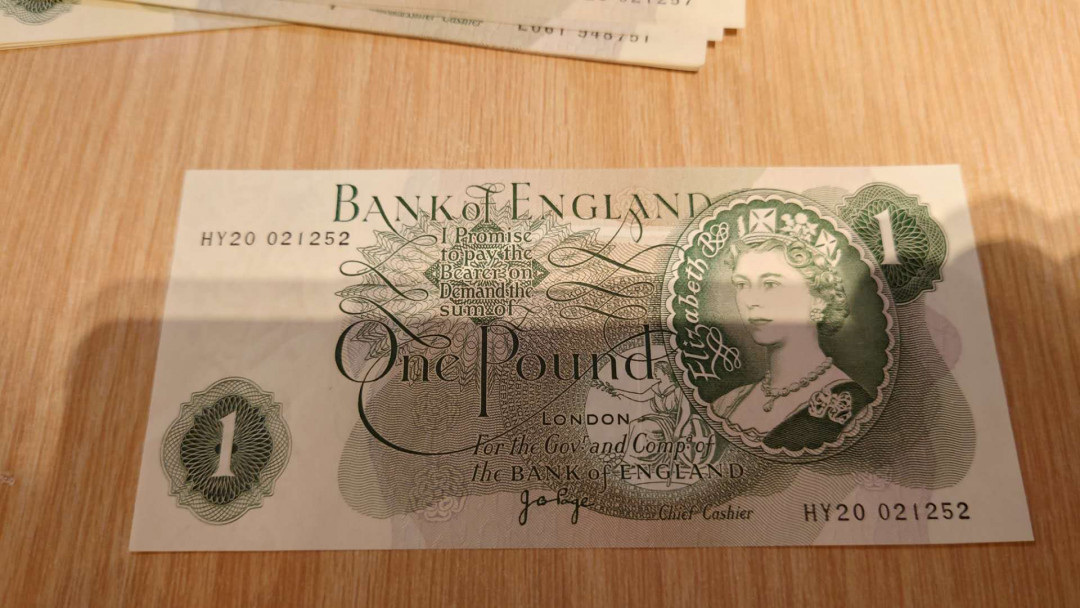 陆续更新【囧羊收藏】精选微拍第23期暨2021年第十四期 英国C序列1镑 全新UNC无47号码 尾号252