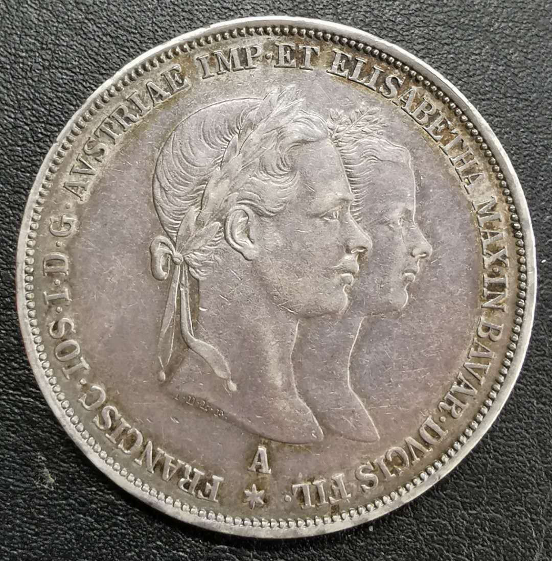 凡希社世界钱币微拍第一百五十七期 1852奥地利皇帝大婚纪念2古尔登极美品