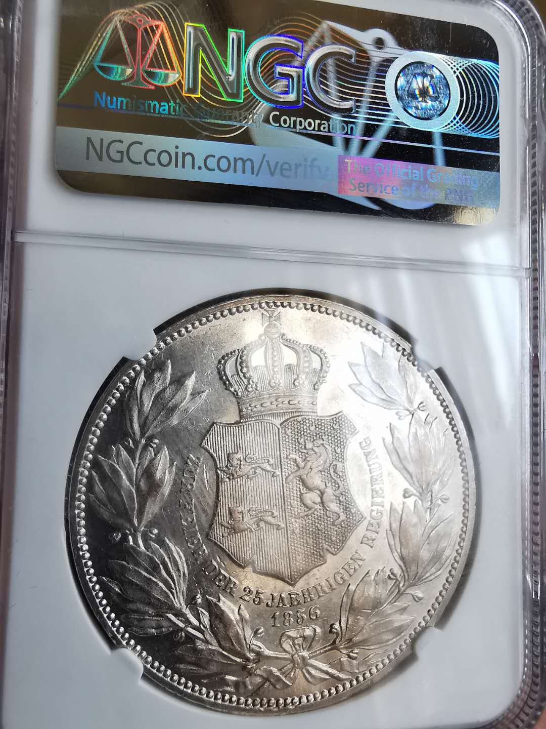 凡希社世界钱币微拍第一百五十七期 荐！1856不伦瑞克2泰勒NGC-AU58