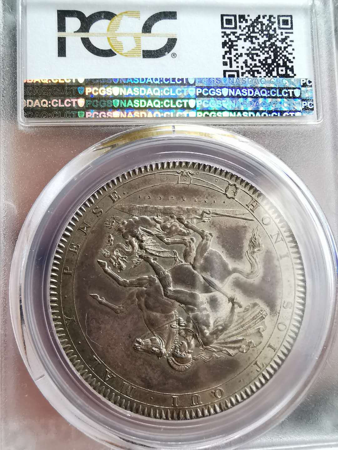 凡希社世界钱币微拍第一百五十七期 荐！1818英国乔三马剑大银PCGS-MS62细节出色！