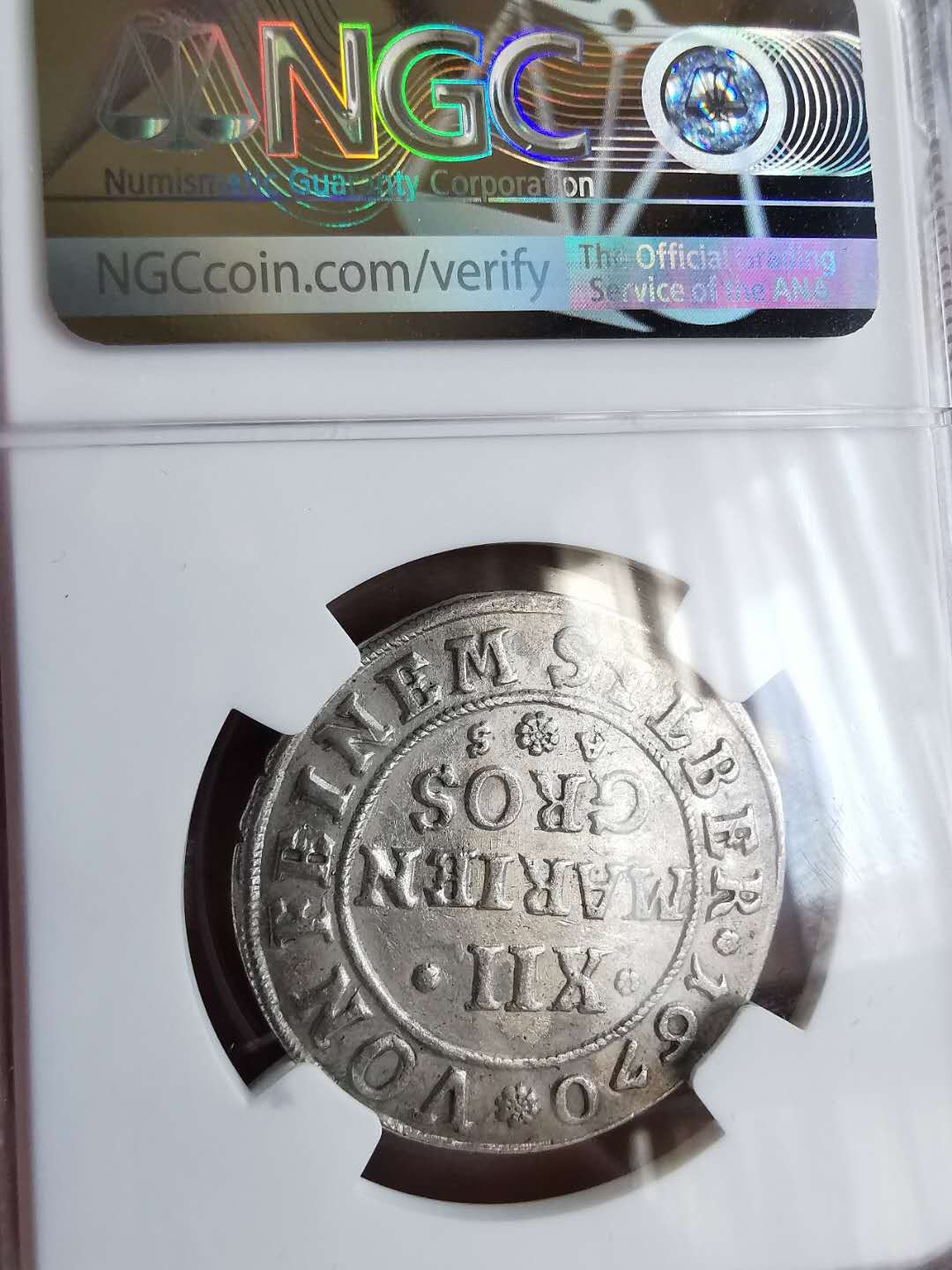 凡希社世界钱币微拍第一百五十七期 1670汉诺威12MG NGC-AUD