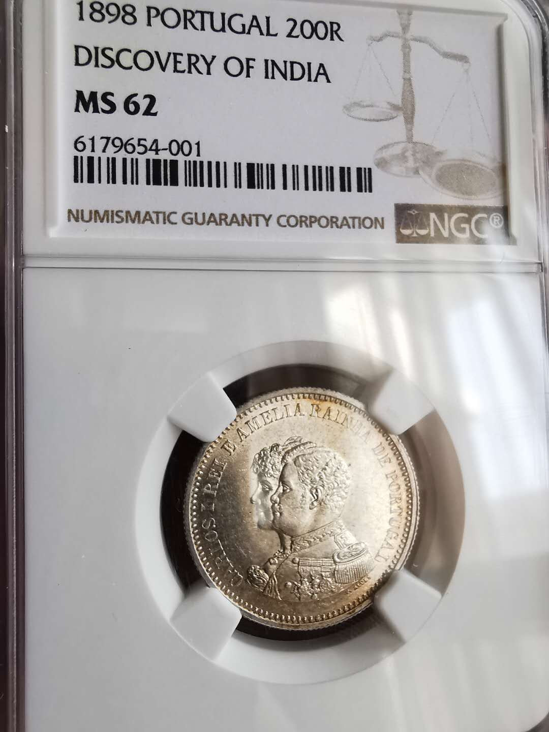 凡希社世界钱币微拍第一百五十七期 1898葡萄牙发现印度200R NGC-MS62