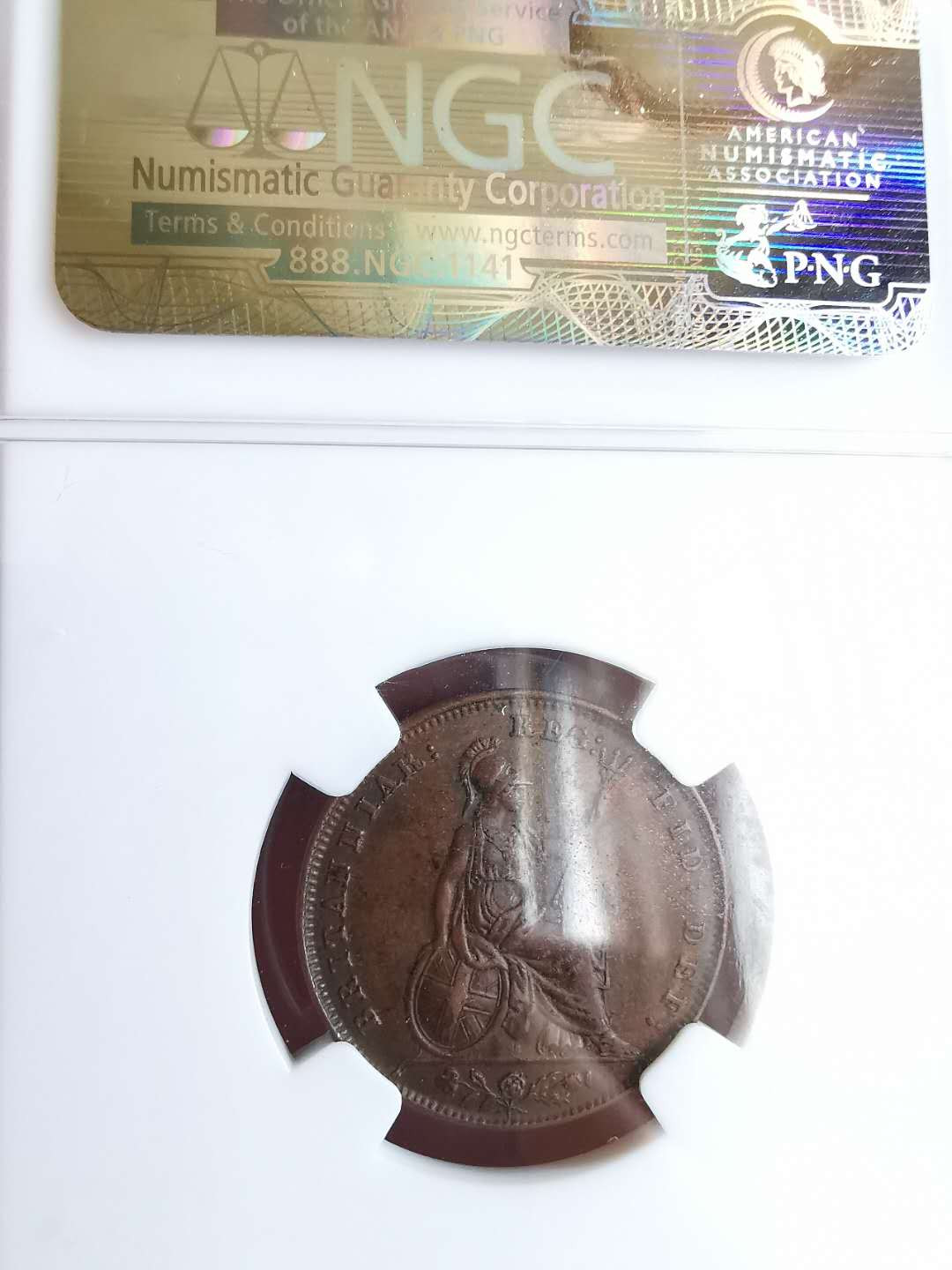 凡希社世界钱币微拍第一百五十七期 1848英国小维法新NGC-MS62