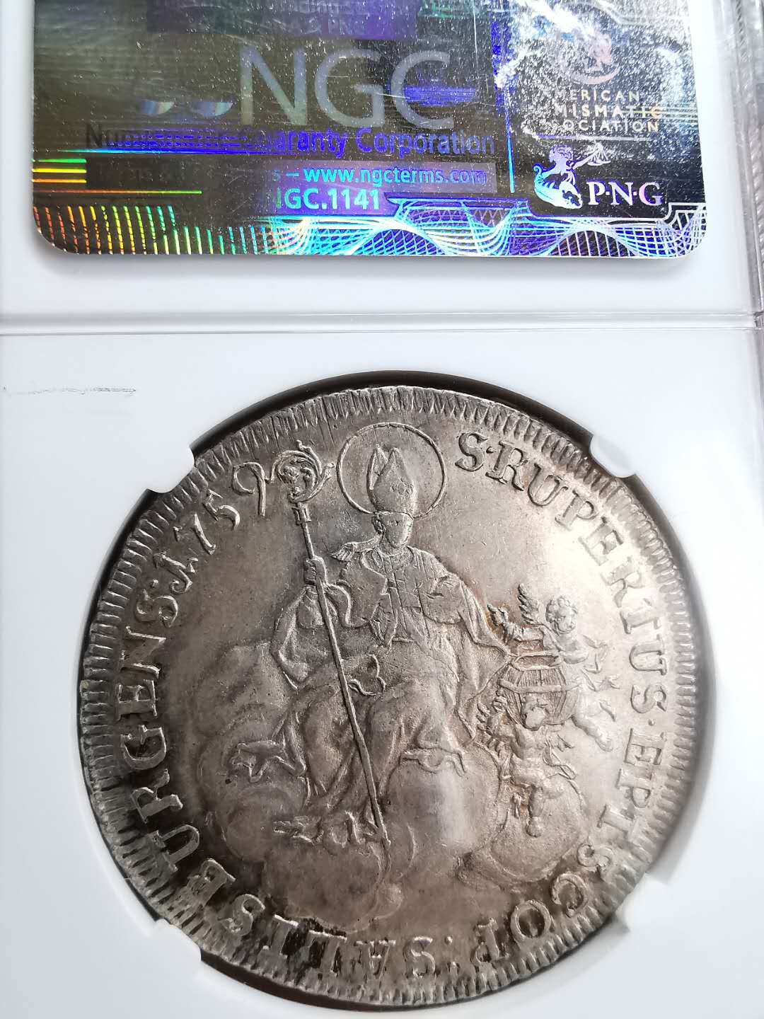 凡希社世界钱币微拍第一百五十七期 荐！1759萨尔茨堡主教泰勒NGC-AU58