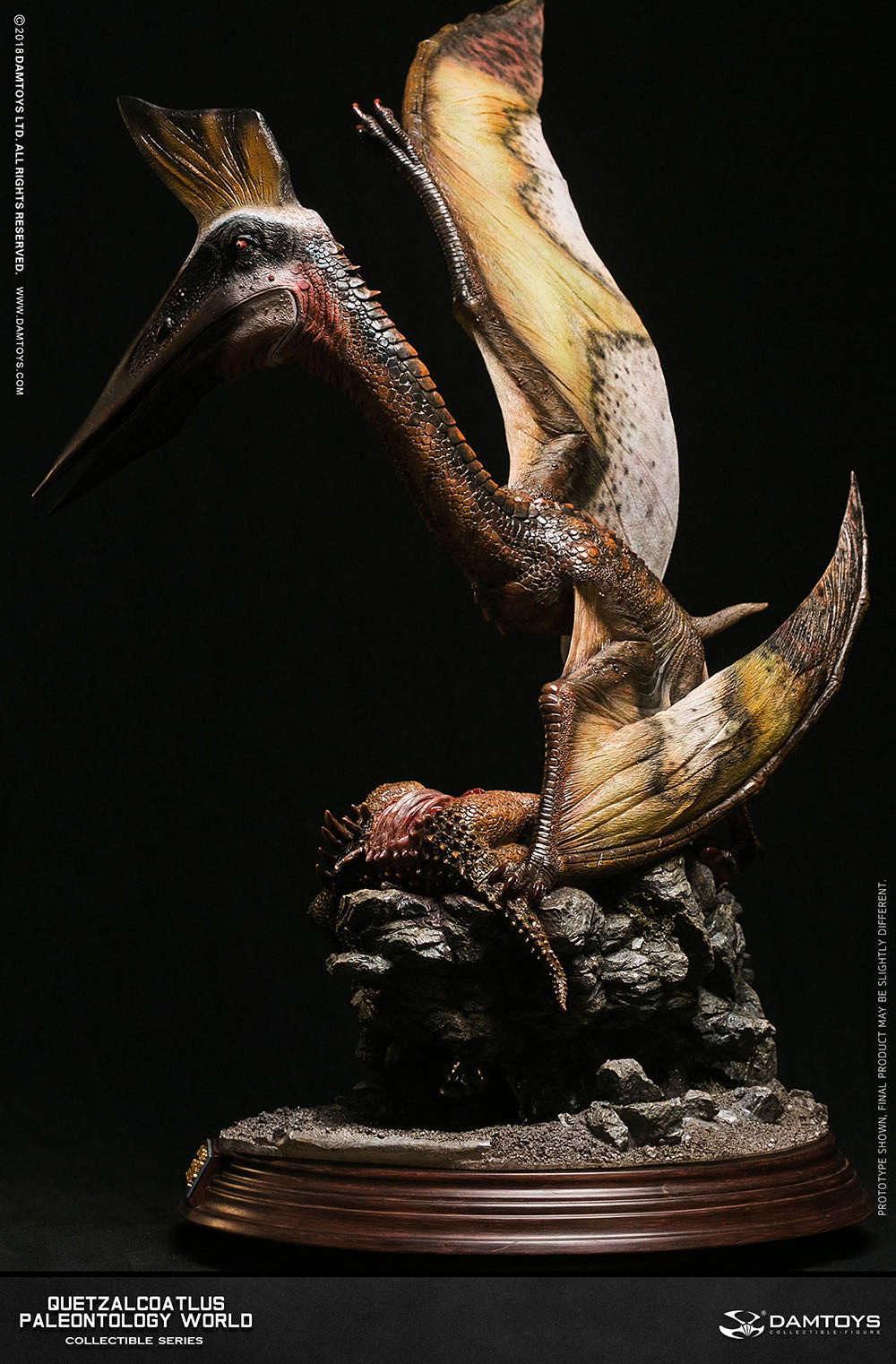 零元拍：DAMTOYS ：博物馆系列 - Quetzalcoatlus/风神翼龙 收藏级雕像