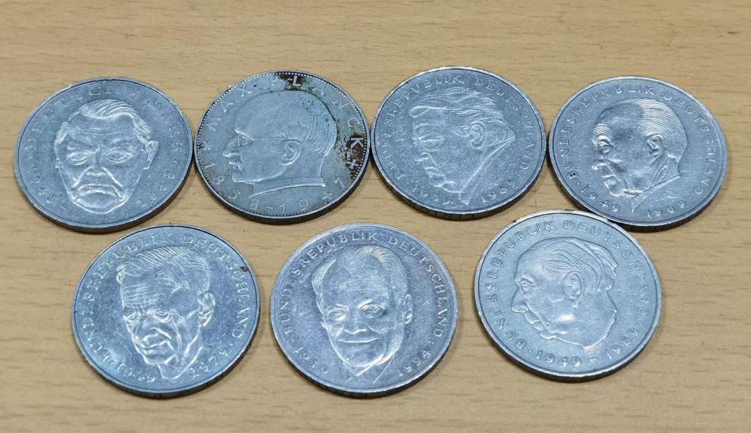 北京马甸外币专卖微拍第五十一期，外国流通币，非贵金属纪念币专场，陆续上新欢迎关注 德国人头2马克全套