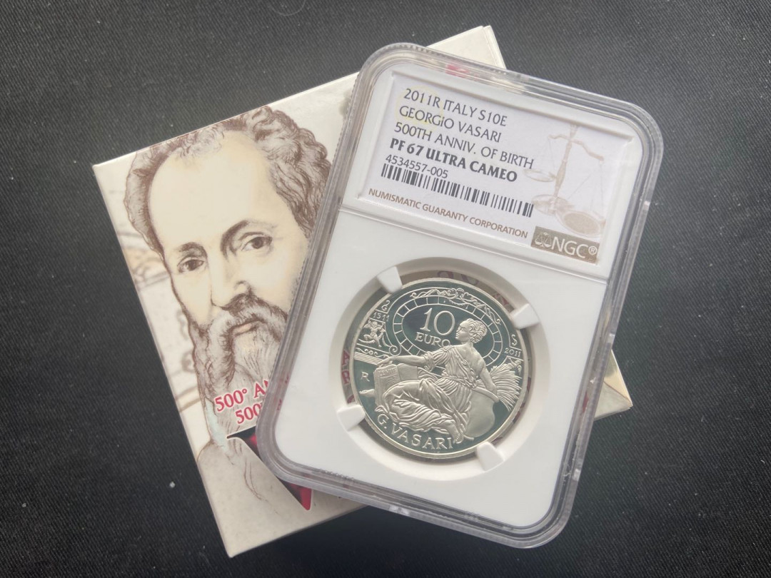【随心拍&Getcoins】钱币拍卖第八十九期～  2011年意大利瓦萨里诞辰500周年精制币
