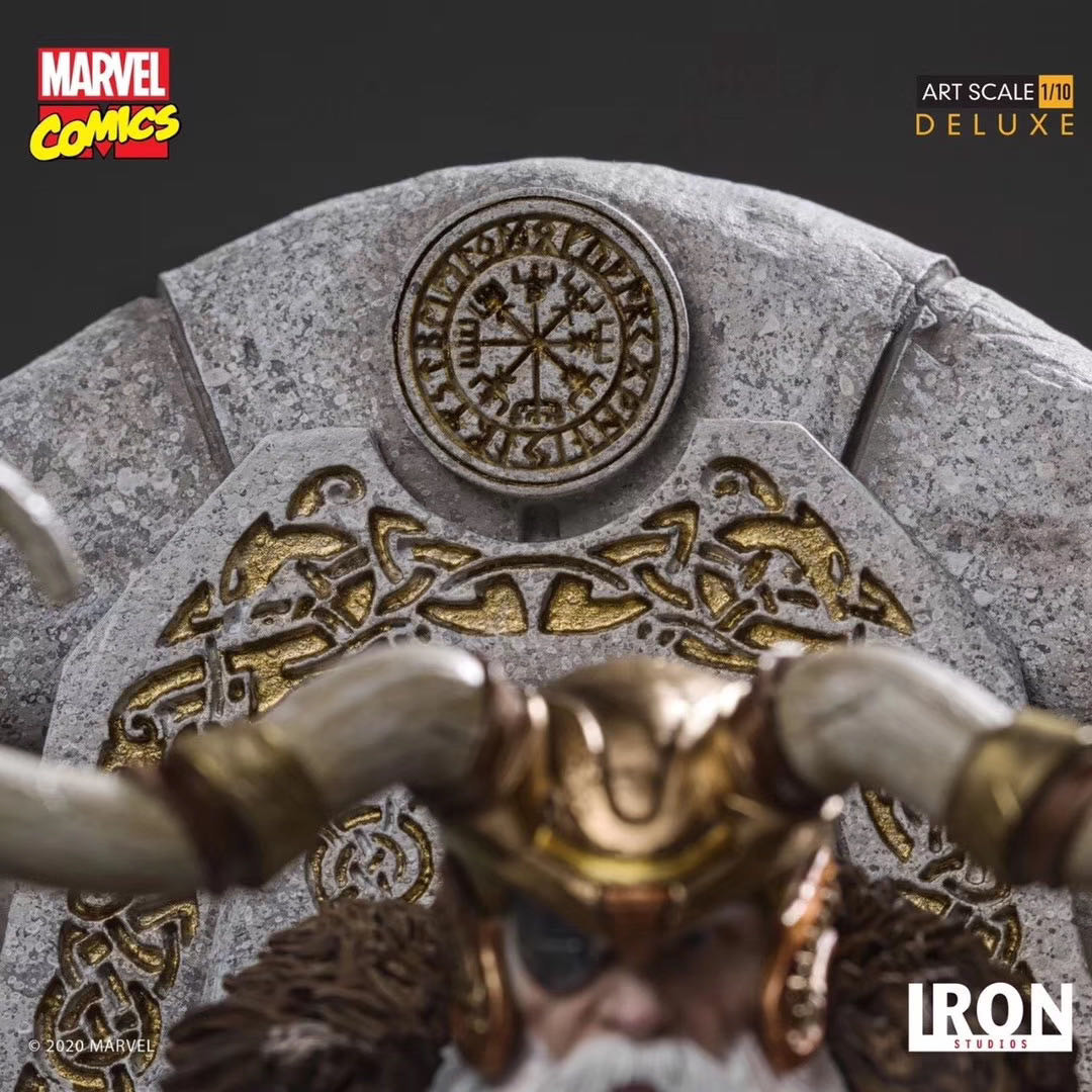 零元拍：Iron Studios MARCAS26220-10 1/10 漫威漫画 阿斯加德众神之王 Odin 奥丁 雕像