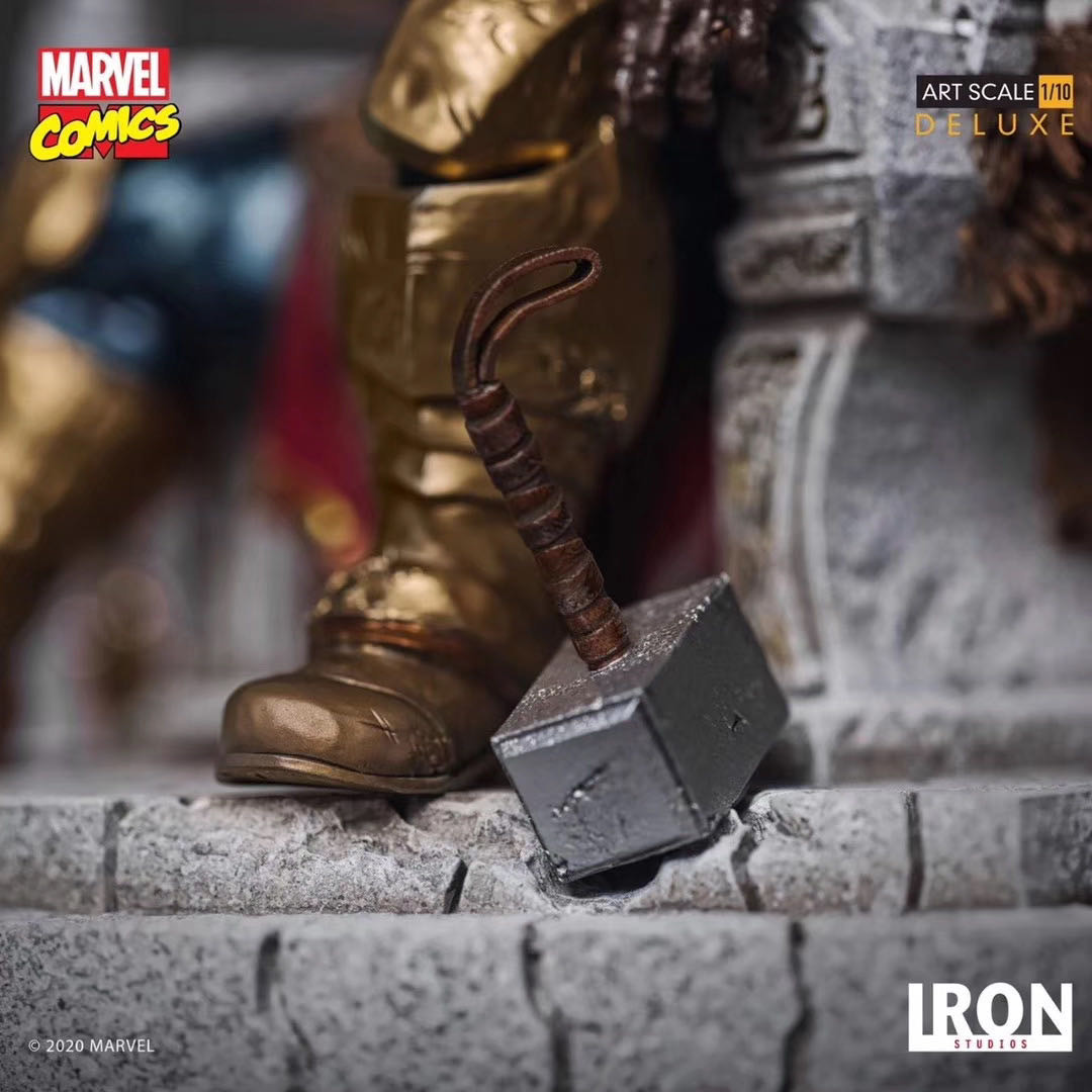 零元拍：Iron Studios MARCAS26220-10 1/10 漫威漫画 阿斯加德众神之王 Odin 奥丁 雕像