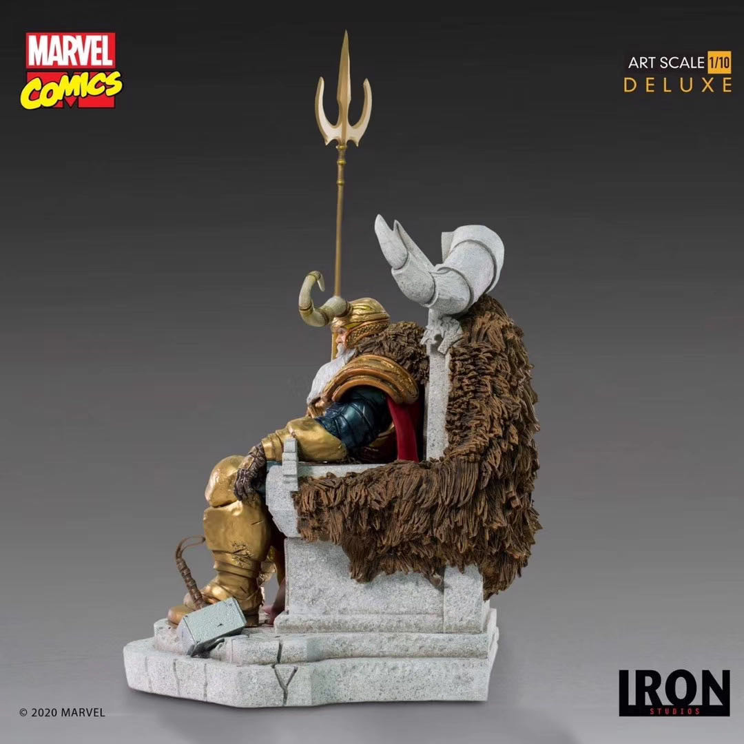 零元拍：Iron Studios MARCAS26220-10 1/10 漫威漫画 阿斯加德众神之王 Odin 奥丁 雕像