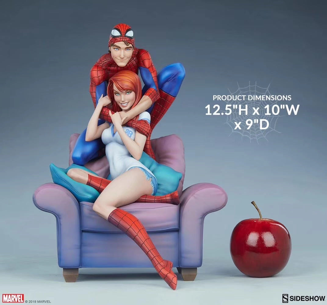 零元拍：Sideshow 200556 12.5寸 The Spider-Man and Mary Jane蜘蛛侠和玛丽 雕像