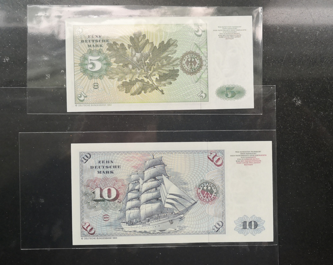 《张总收藏》25期—PMG67 1980年德国5马克10马克一对UNC绝品