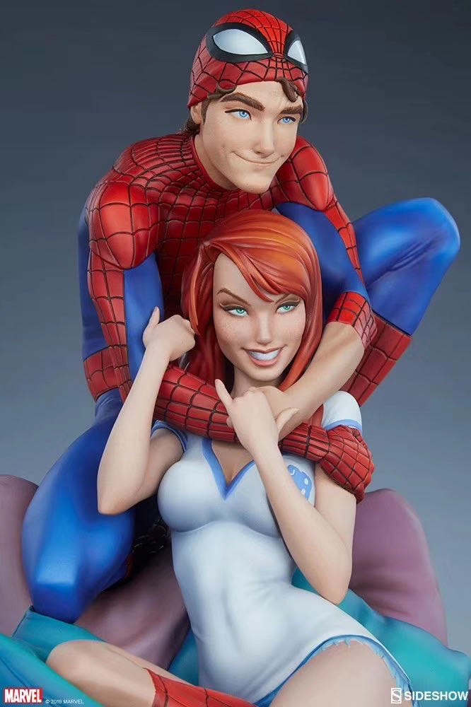 零元拍：Sideshow 200556 12.5寸 The Spider-Man and Mary Jane蜘蛛侠和玛丽 雕像