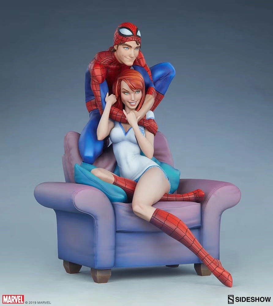 零元拍：Sideshow 200556 12.5寸 The Spider-Man and Mary Jane蜘蛛侠和玛丽 雕像