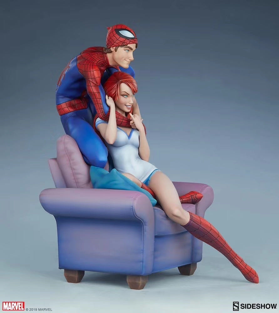 零元拍：Sideshow 200556 12.5寸 The Spider-Man and Mary Jane蜘蛛侠和玛丽 雕像