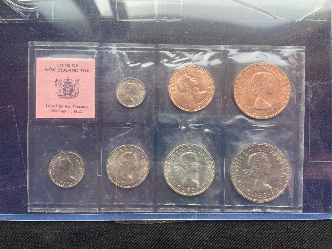【币观天下】第147期钱币拍卖 【新西兰】1965年新西兰纪念币7枚【unc】