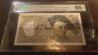 陆续更新上架【囧羊收藏】精选微拍第24期暨2021年第十五期 世界钱币精品 1980年法国50法郎 PMG66E 全新绝品