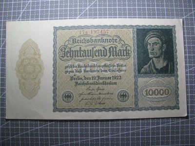 2021“王之爱好”第二期~外国纸币 - 德国马克：1922年，10000马克，纸币