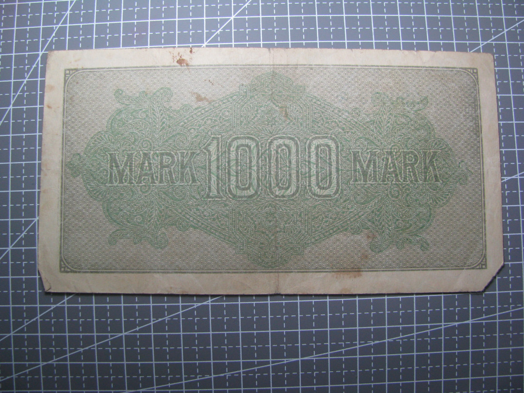 2021“王之爱好”第二期~外国纸币 德国马克：1922年，1000马克，纸币