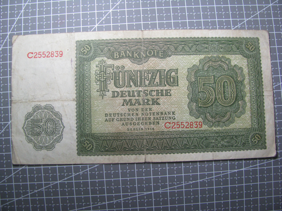 2021“王之爱好”第二期~外国纸币 德国马克：1948年，50马克，纸币