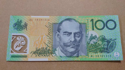 陆续更新上架【囧羊收藏】精选微拍第24期暨2021年第十五期 世界钱币精品 【低于汇率起拍福利仅限拍卖】2013年澳大利亚100元塑料钞 全新绝品全程无47尾号1512