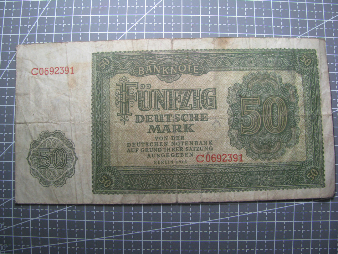 2021“王之爱好”第二期~外国纸币 德国马克：1948年，50马克，纸币