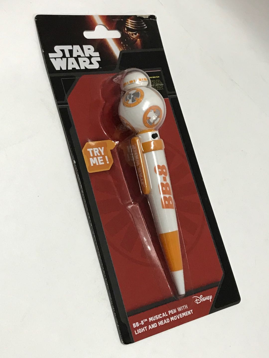 零元拍：迪斯尼正版星球大战 BB8可发光发声个性圆珠笔