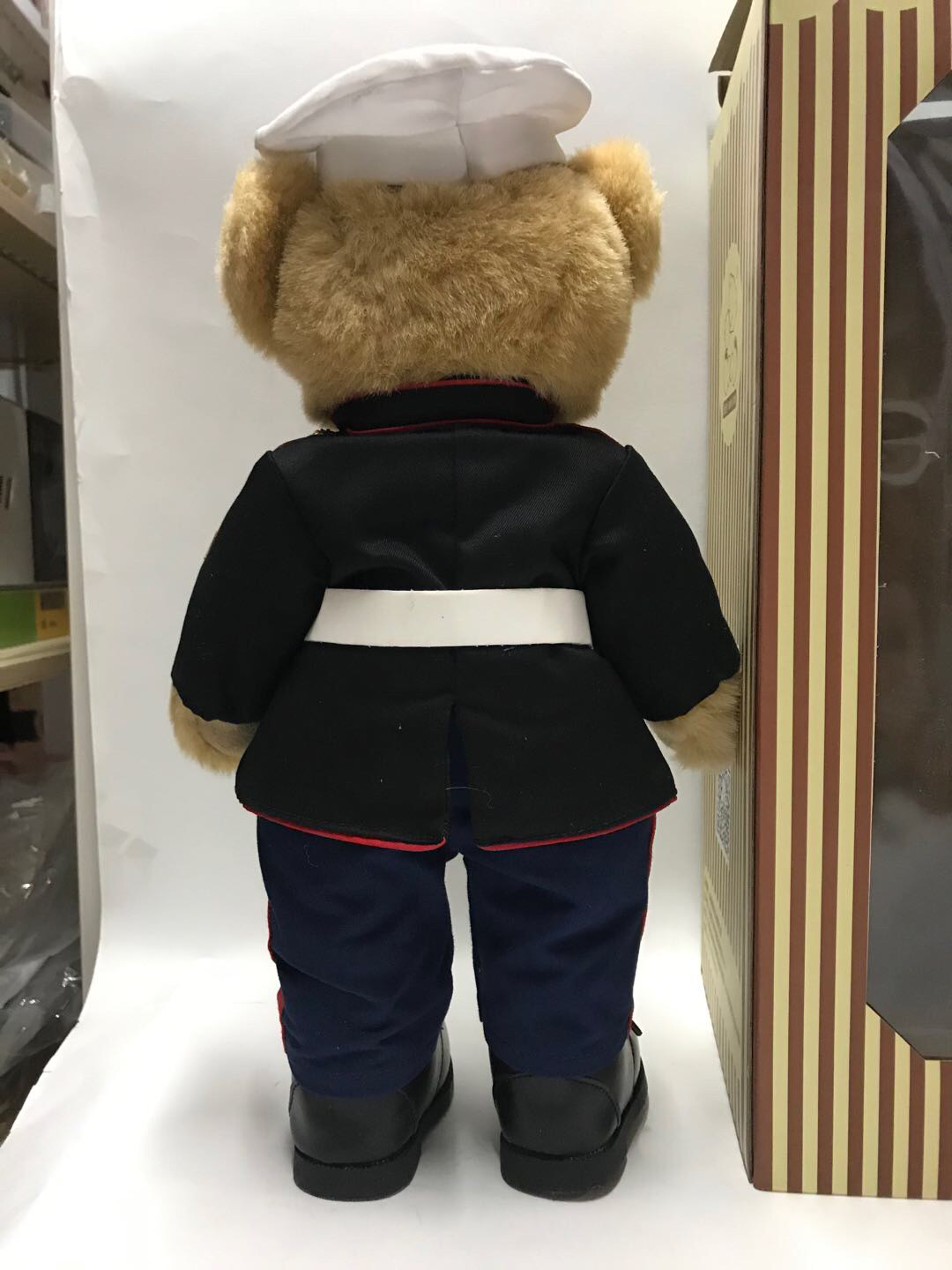 零元拍：熊之家出品美国海军陆战队毛绒熊公仔