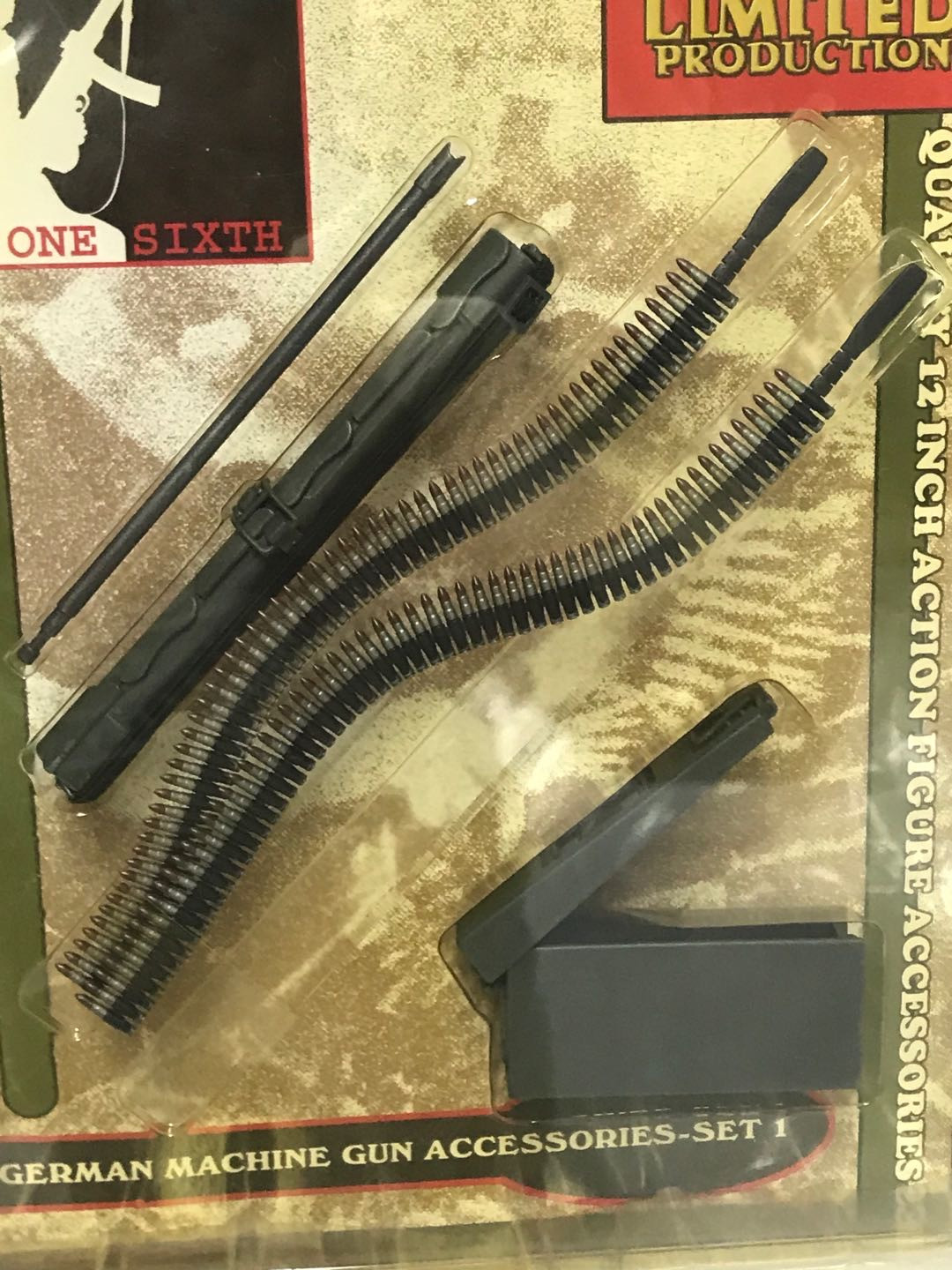 零元拍：1/6 绝版 黄色潜水艇 WW2德军MG34配件吊卡