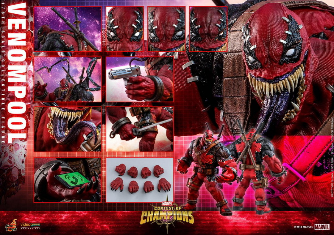 零元拍：HotToys：1/6 VGM35 漫威漫画- Venompool/毒液死侍 标准版