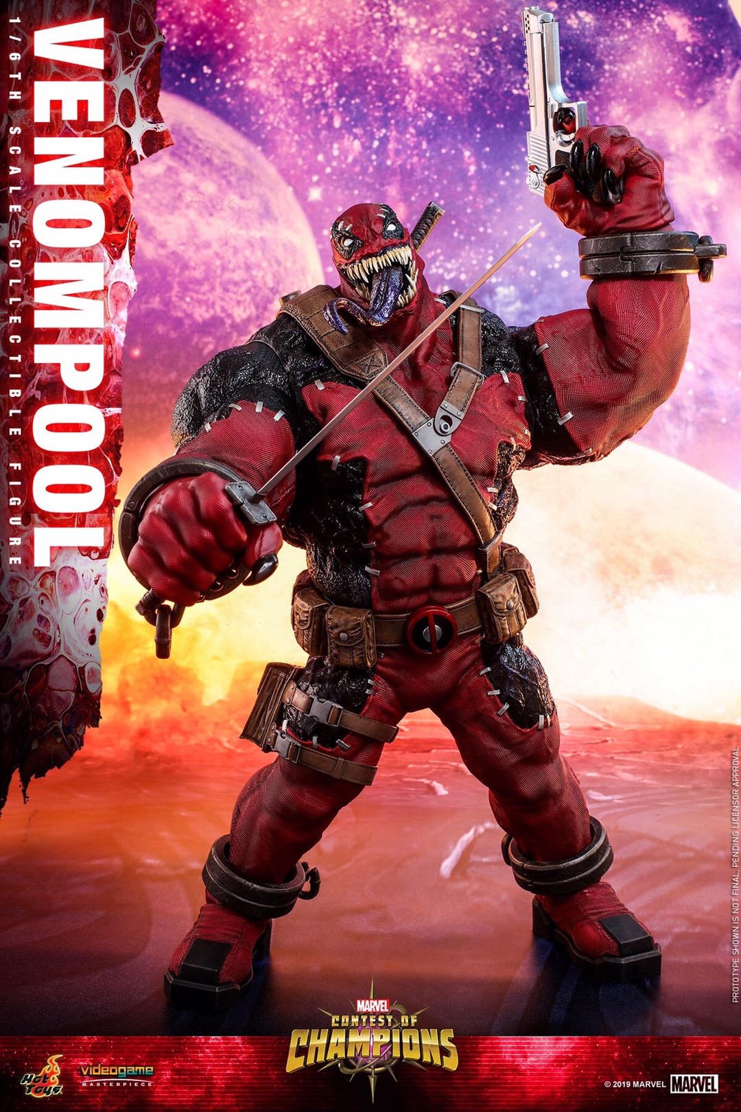零元拍：HotToys：1/6 VGM35 漫威漫画- Venompool/毒液死侍 标准版