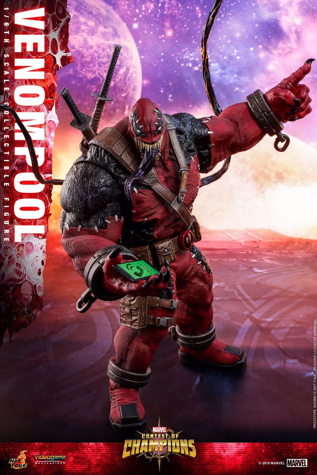 零元拍：HotToys：1/6 VGM35 漫威漫画- Venompool/毒液死侍 标准版