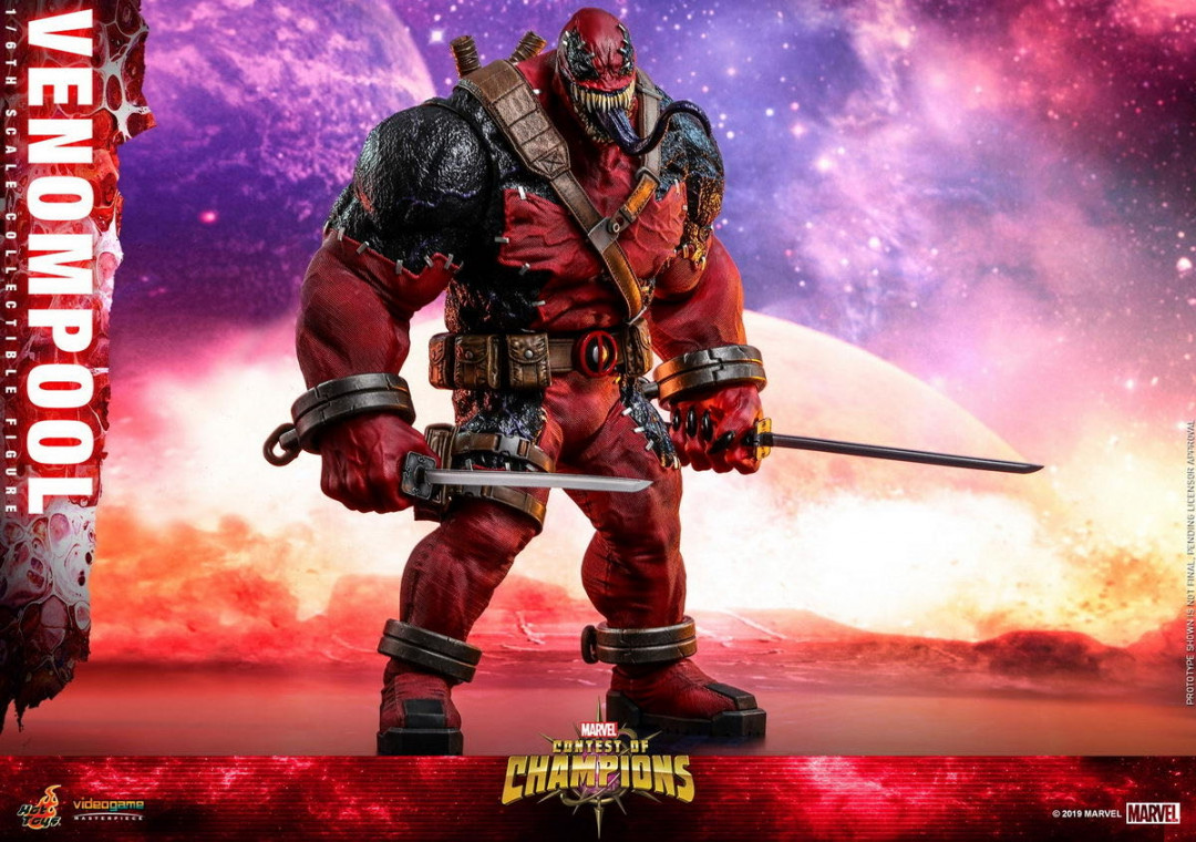 零元拍：HotToys：1/6 VGM35 漫威漫画- Venompool/毒液死侍 标准版