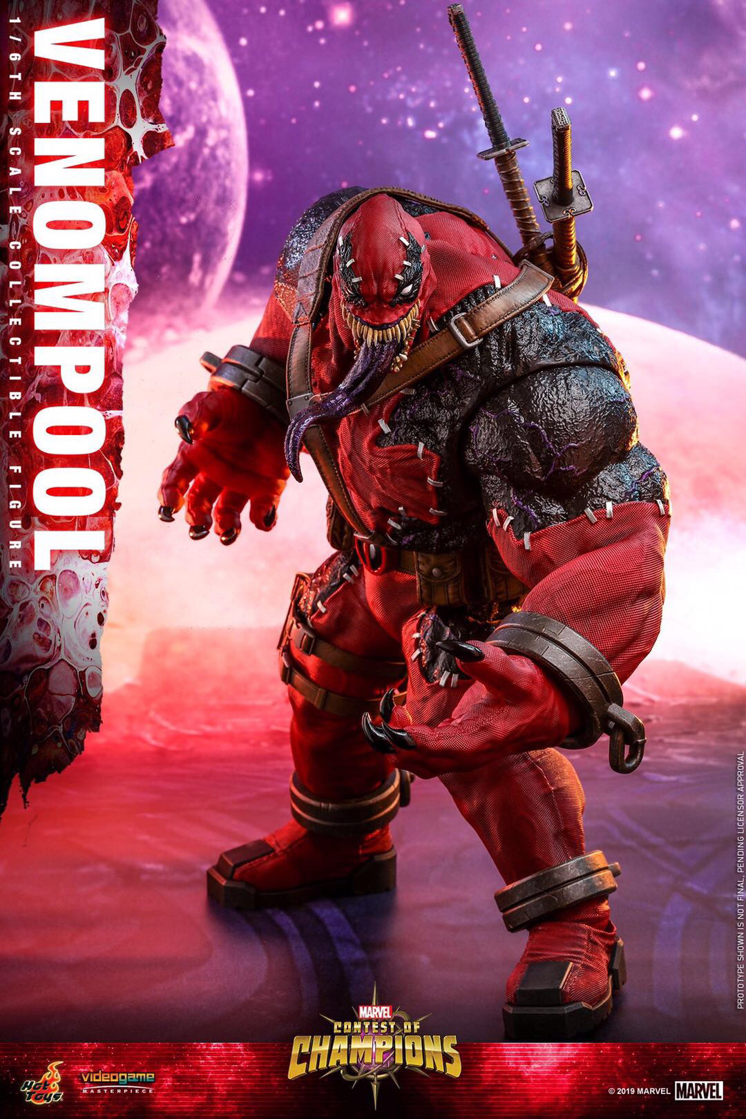 零元拍：HotToys：1/6 VGM35 漫威漫画- Venompool/毒液死侍 标准版