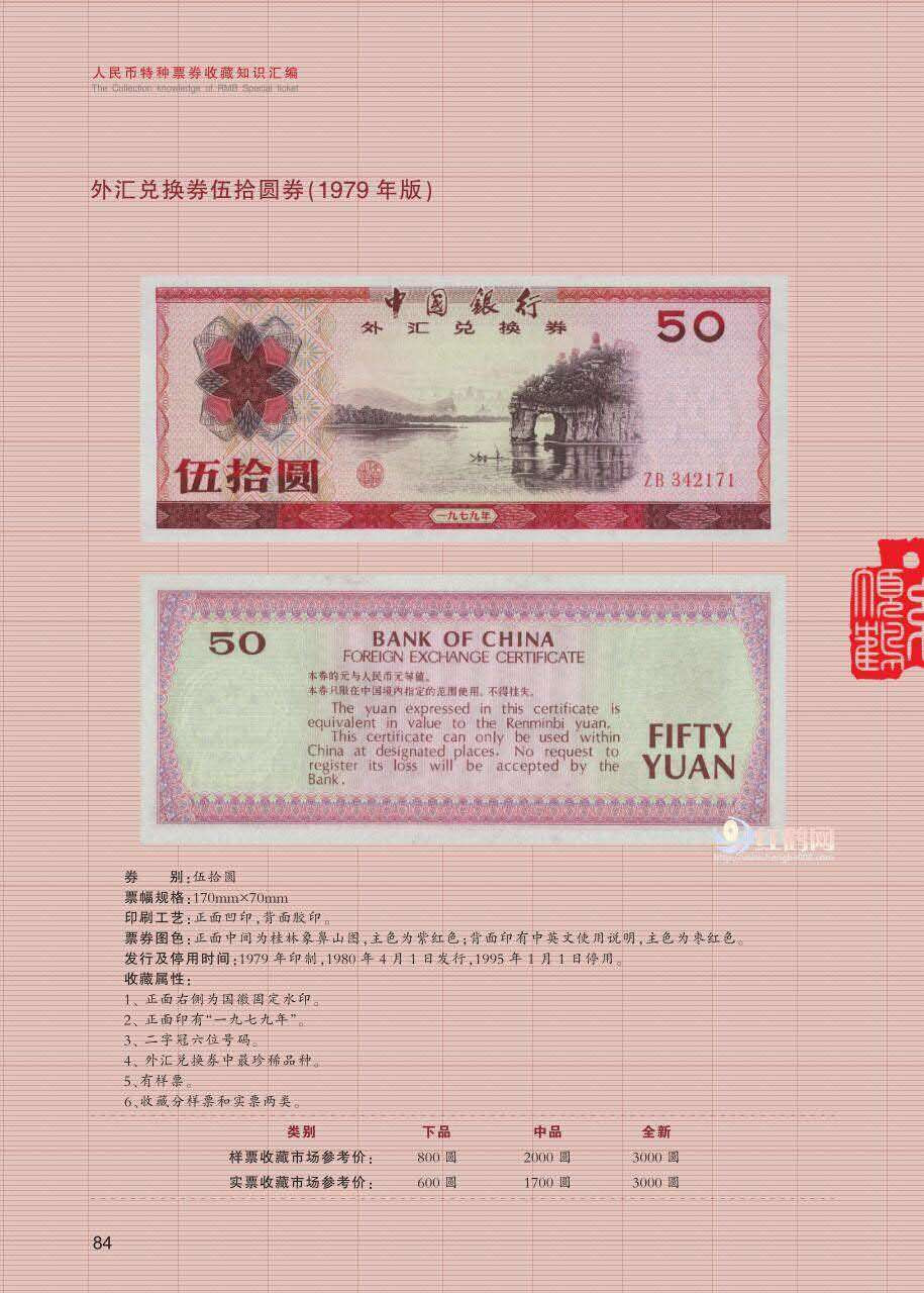 《人民币特种票券收藏知识汇编》
